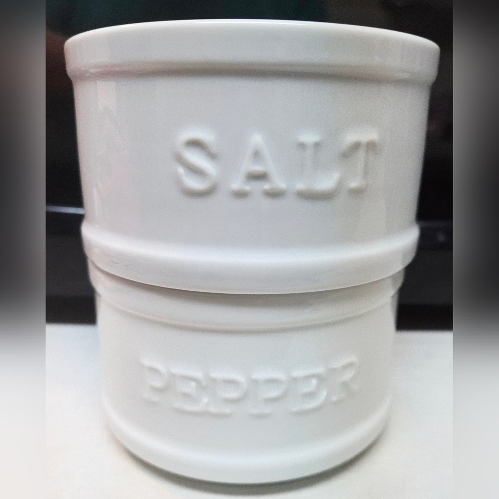 Fitz & Floyd Stackable Salt Pepper Cellars No Lid